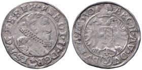 Ferdinand II. 1619 - 1637
3 Kreuzer, 1630. Prag
1,45g
Her. 1152
Prägeschwäche
ss