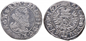 Ferdinand II. 1619 - 1637
3 Kreuzer, 1635. Prag
1,54g
Her. 1159
ss