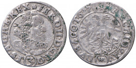Ferdinand II. 1619 - 1637
3 Kreuzer, 1627 H.R. Breslau
1,58g
Her. 1278
ss