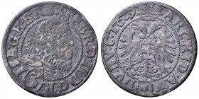 Ferdinand II. 1619 - 1637
3 Kreuzer, 1629 H.R. Breslau
1,56g
Her. 1286
ss