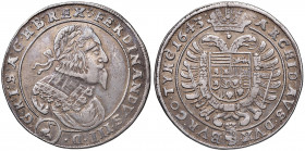 Ferdinand III. 1637 - 1657
1/2 Taler, 1643. Wien
14,15g
Her. 523
ss/ss+