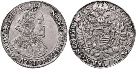Ferdinand III. 1637 - 1657
1/2 Taler, 1655 K-B. Kremnitz
14,23g
Her. 591
gereinigt
vz/ss