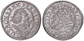 Ferdinand III. 1637 - 1657
3 Kreuzer, 1644. Graz
1,96g
Her. 698 var.
vz/stgl