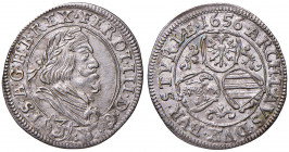 Ferdinand III. 1637 - 1657
3 Kreuzer, 1659. ohne Münzmeisterzeichen !
Graz
1,74g
Her. --.
f.stgl