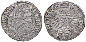 Ferdinand III. 1637 - 1657
3 Kreuzer, 1650. Prag
1,59g
Her. 751
win. Sf. am Rand
vz
