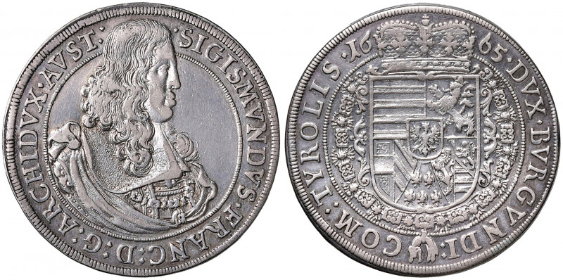 Erzherzog Sigismund Franz 1662 - 1665
Taler, 1665. Hall
28,43g
M./T. 531
ss/vz