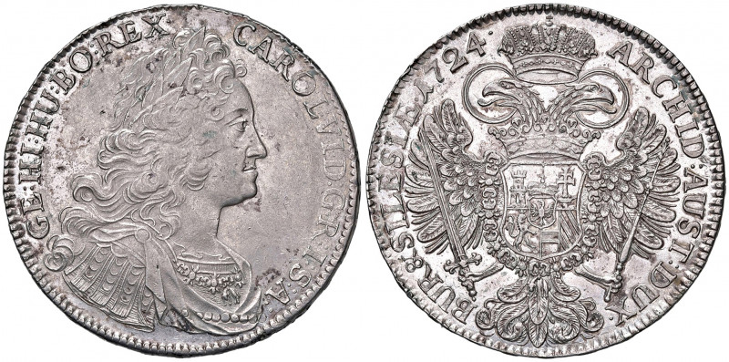 Karl VI. 1711 - 1740
Taler, 1724. Breslau
28,58g
f.vz/vz+