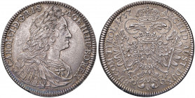 Karl VI. 1711 - 1740
Taler, 1737/2. Hall
28,58g
Her. 356/2
vz/stgl