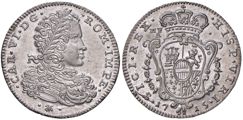 Karl VI. 1711 - 1740
20 Grana, 1715 IM / MFA. Neapel
4,44g
KM 133
stgl