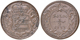 Karl VI. 1711 - 1740
1/2 Soldo, 1733. für Görz
Graz
2,30g
Her. 1177
vz
