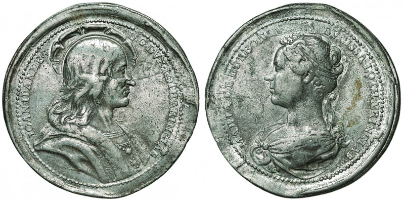 Maria Theresia 1740 - 1780
Zinn Medaille, o.J.. auf Johann II. von Lothringen, a...