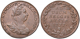 Maria Theresia 1740 - 1780
2 Liards, 1777. Brüssel
8,24g
Fr. 1813, Her. 2054, Eyp. 451/1
vz/stgl