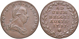 Leopold II. 1790 - 1792
2 Liards, 1791. Brüssel
7,51g
Her. 107
vz