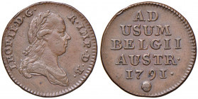 Leopold II. 1790 - 1792
Liard, 1791. Brüssel
3,60g
Her. 109
win. Rf.
ss+/vz
