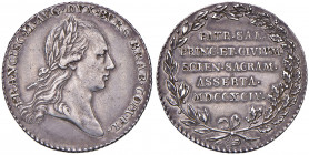 Franz II. 1792 - 1806
Ag - Jeton, 1794. auf die Huldigung in Flandern Rv.: PATR SAL PRINC ET CIVIUM SOLEN SACRAM ASSERTA, Ø 27,52 mm.
Wien
5,93g
Mont....