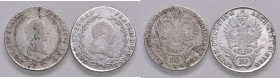 Diverse
Lot. 2 Stück 10 Kreuzer 1793 A, 1829 A.
ges. 7,50g
s/ss
