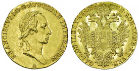 Franz I. 1806 - 1835
Dukat, 1826 A. Wien
3,26g
Fr. 89
Rand bearbeitet
vz/stgl