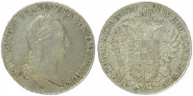 Franz I. 1806 - 1835
1/2 Taler, 1824 B. Kremnitz
14,00g
Fr. 247
vz