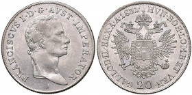 Franz I. 1806 - 1835
20 Kreuzer, 1831 A. Wien
6,68g
Fr. 375
f.vz/vz