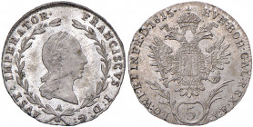 Franz I. 1806 - 1835
5 Kreuzer, 1815 A. Wien
2,24g
Fr. 433
stgl