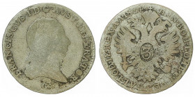 Franz I. 1806 - 1835
3 Kreuzer, 1824 G. Nagybanya
1,45g
Fr. 481
s/ss