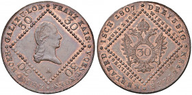 Franz I. 1806 - 1835
30 Kreuzer, 1807 A. Wien
17,31g
Fr. 507
stgl