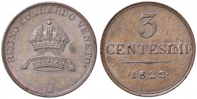 Franz I. 1806 - 1835
3 Centesimi, 1822 M. Mailand
5,50g
Fr. 675
f.stgl