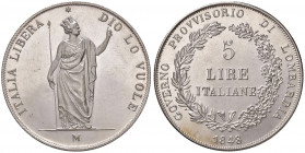 Ferdinand I. 1835 - 1848
5 Lire, 1848 M. Restrike / Copy / Kopie
Mailand
23,08g
vergl. zu Fr. 1090
stgl/EA