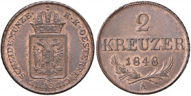 Ferdinand I. 1835 - 1848
2 Kreuzer, 1848 A. Wien
17,65g
Fr. 1072
stgl