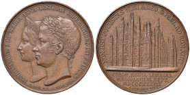 Ferdinand I. 1835 - 1848
Br-Medaille, 1838. Lombardisch-venetianische Krönung des Königspaares in am 6.9.1838, Ø 43 mm, von G. B. Loos, A. L. Held, Ch...