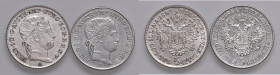 Ferdinand I. 1835 - 1848
Lot. 2 Stück 5 Kreuzer 1844 / 47 A, Wien.
a. ca 2,21g
vz