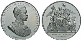 Franz Joseph I. 1848 - 1916
Zinn Medaille, 1877. auf das 50 jährige Dienstjubiläum von Erzherzog Albrecht, geprägt für das Oberstkämmereramt auf das 5...
