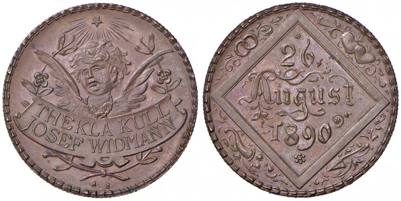 Franz Joseph I. 1848 - 1916
Br-Medaille, 1890. Hochzeit von Thekla Kull und Jose...