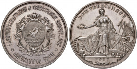 Franz Joseph I. 1848 - 1916
Ag-Medaille, 1908. Amstetten, auf die Verdienste der Landwirtschaftlichen u. Gewerblichen Ausstellung, Av: Stadtwappen, Rv...