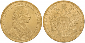 Franz Joseph I. 1848 - 1916
4 Dukaten, 1898. Wien
13,91g
Fr. 1147
ss