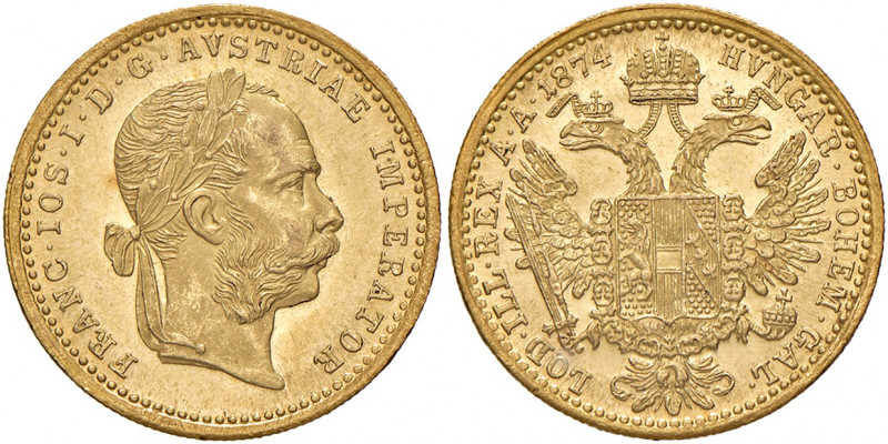 Franz Joseph I. 1848 - 1916
Dukat, 1874. Wien
3,50g
Fr. 1233
f.stgl