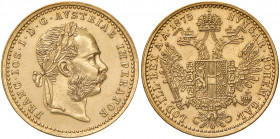 Franz Joseph I. 1848 - 1916
Dukat, 1875. Wien
3,52g
Fr. 1234
f.stgl