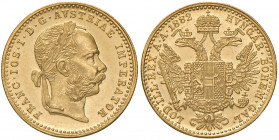 Franz Joseph I. 1848 - 1916
Dukat, 1882. Wien
3,49g
Fr. 1241
f.stgl/stgl