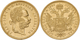 Franz Joseph I. 1848 - 1916
Dukat, 1884. Wien
3,50g
Fr. 1243
vz/stgl