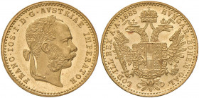 Franz Joseph I. 1848 - 1916
Dukat, 1885. Wien
3,50g
Fr. 1244
f.stgl