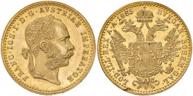 Franz Joseph I. 1848 - 1916
Dukat, 1885. Wien
3,50g
Fr. 1244
vz/stgl