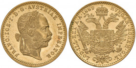 Franz Joseph I. 1848 - 1916
Dukat, 1889. Wien
3,49g
Fr. 1248
f.stgl/stgl