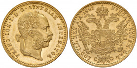 Franz Joseph I. 1848 - 1916
Dukat, 1891. Wien
3,50g
Fr. 1250
f.stgl/stgl
