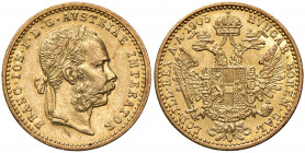 Franz Joseph I. 1848 - 1916
Dukat, 1905. Wien
3,47g
Fr. 1264
win. Kratzer
vz