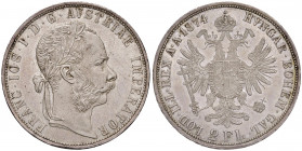 Franz Joseph I. 1848 - 1916
2 Gulden, 1874. Wien
24,71g
Fr. 1373
f.stgl