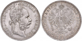 Franz Joseph I. 1848 - 1916
2 Gulden, 1876. Wien
24,68g
Fr. 1375
f.stgl