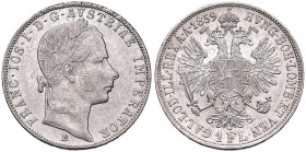 Franz Joseph I. 1848 - 1916
1 Gulden, 1859 B. Kremnitz
12,33g
Fr. 1452
ss/ss+