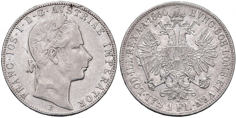 Franz Joseph I. 1848 - 1916
1 Gulden, 1860 B. Kremnitz
12,30g
Fr. 1457
min. Rand...