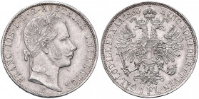 Franz Joseph I. 1848 - 1916
1 Gulden, 1860 E. Karlsburg
12,33g
Fr. 1458
ss/f.vz