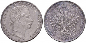 Franz Joseph I. 1848 - 1916
1 Gulden, 1861 E. Karlsburg
12,32g
Fr. 1462
f.ss/ss